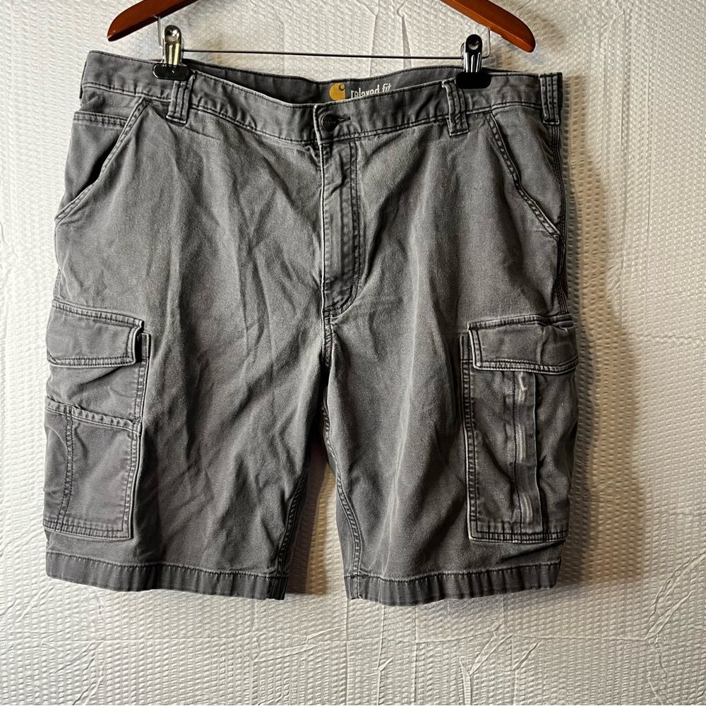 Carhartt Relaxed Fit Canvas Cargo Grey Shorts Size 42